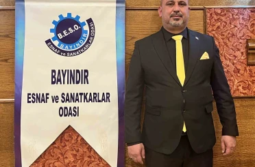 Bayındır Esnaf ve Sanatkârlar Odası’nda Enis Macit güven tazeledi 