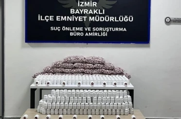 Bayraklı’da binlerce uyuşturucu hap yakalandı 