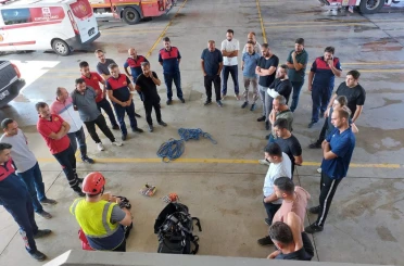 Belediye personeline yüksekte çalışma eğitici eğitimi verildi 