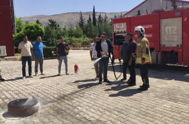 Belen ve Reyhanlı’da temel yangın eğitimi verildi 