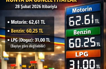 Benzine zam yapıldı, Konya’da akaryakıt fiyatları güncellendi.