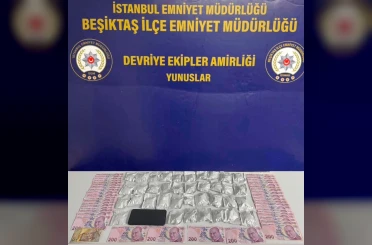 Beşiktaş’ta şüphe üzerine durdurulan araçta çamaşır makinesine gizlenmiş 37 paket esrar ele geçirildi 