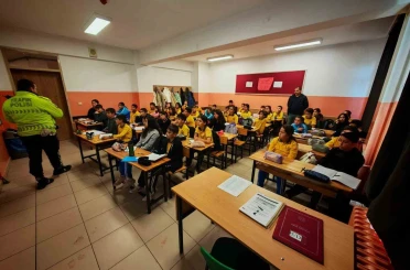 Beypazarı’nda okullarda trafik ve yaya güvenliği eğitimi 