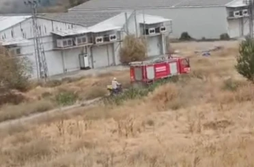 Beypazarı’nda otluk alanda yangın 