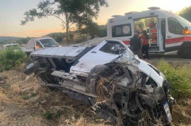 Bigadiç’te kamyonet şarampole uçtu: 1 yaralı 