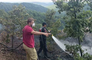 Bilecik’te 20 dönümlük alanda korkutan yangın 