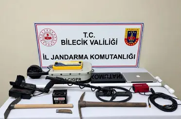 Bilecik’te 4 kişi define ararken suçüstü yakalandı
