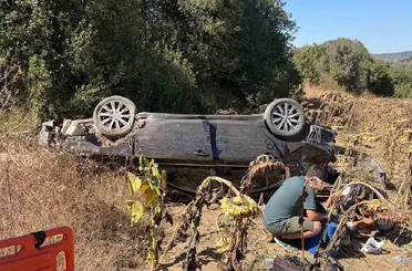 Bilecik’te otomobil tarlaya savruldu: 1 yaralı
