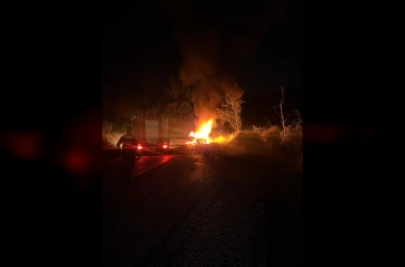 Bilecik’te seyir halindeki otomobil alev alev yandı 