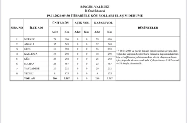 Bingöl kara teslim oldu: Tüm köylere ulaşım kesildi 