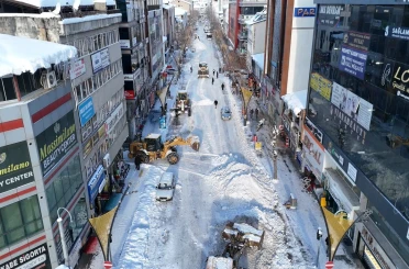Bingöl’de kar temizliği sürüyor 