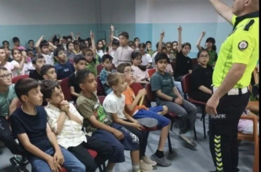 Bingöl’de öğrencilere trafik güvenliği eğitimi 