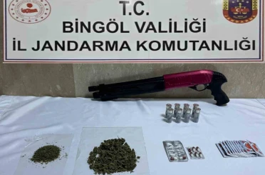 Bingöl’de uyuşturucu madde ve ruhsatsız silah ele geçirdi 