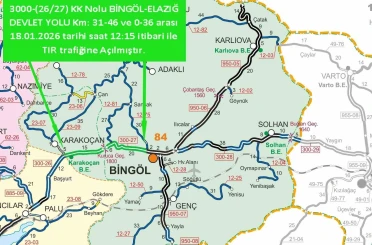 Bingöl’ün çevre illere tır trafiği açıldı 