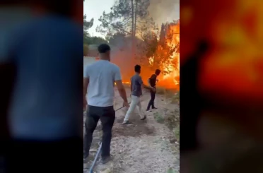 Birecik’te korkutan yangın 