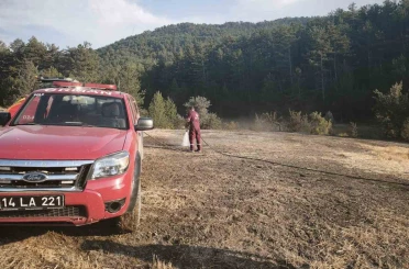 Bolu’da orman kenarında anız yangını: Köylülerin su tankerli müdahalesi faciayı önledi
