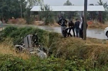Bolu’da otomobil sulama kanalına uçtu: 1 yaralı
