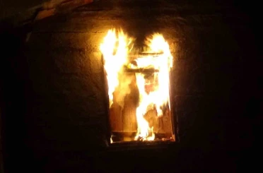 Bolu’da samanlık alev alev yandı 