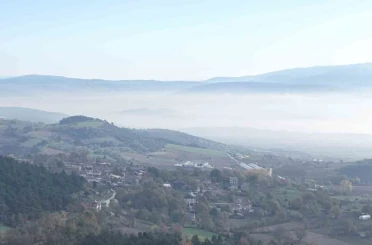 Bolu’da "sis denizi" manzarası mest etti 