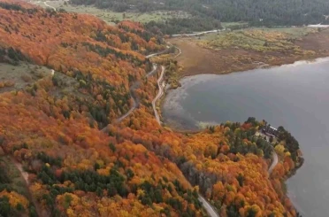 Bolu’nun doğa harikası Abant’ta ziyaretçiler akın etti 
