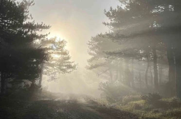 Bozdağ zirvesindeki sis manzarası hayran bıraktı 