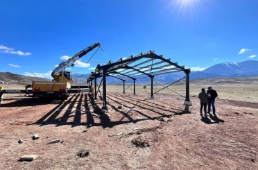 Bozkır'da mera gölgelikleri ve hayvan refahı merkezleri incelendi