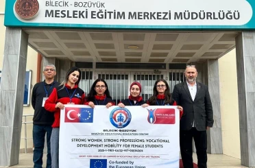 Bozüyük’ten Avrupa’ya mesleki yolculuk, öğrenciler Bremen’e uğurlandı 