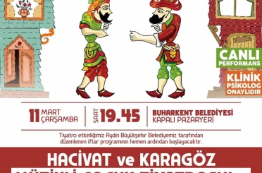 Buharkent’te çocuklar Hacivat ve Karagöz ile buluşacak 