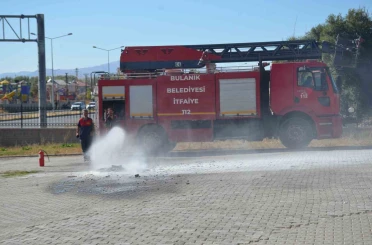 Bulanık Kaymakamlığında yangın tatbikatı yapıldı 