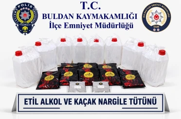 Buldan’da kaçak alkol ve tütün operasyonu düzenlendi 