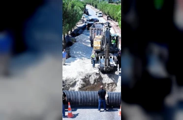 Buldan’da yağmur suyu hattı çalışmaları başladı 