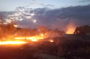 Burdur’da otluk alandaki yangın itfaiye tarafından söndürüldü 