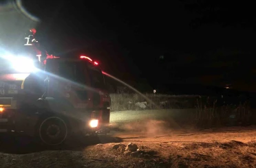 Burdur’da sazlık alanda yangın 