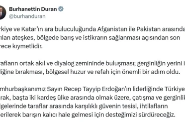 Burhanettin Duran’dan Afganistan-Pakistan ateşkesi açıklaması 