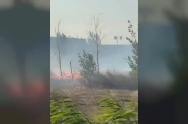 Bursa’da fabrikanın yanındaki arazide korkutan yangın 