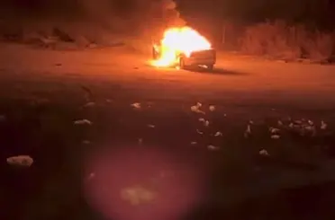 Bursa’da park halindeki otomobil alev topuna döndü
