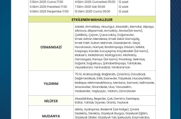 Bursa’da su kesintilerinde güncelleme yapıldı 
