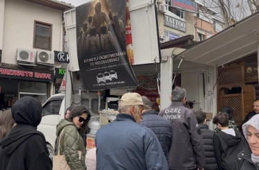 Bursa’da taksicilerden kahraman öğretmen ve öğrencilere vefa 