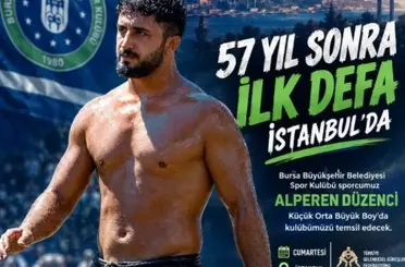 Büyükşehir güreşçisi tarihi er meydanında
