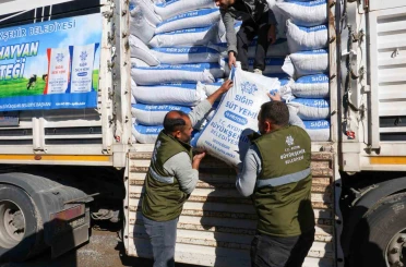 Büyükşehir’in üreticilere yem desteği devam ediyor 