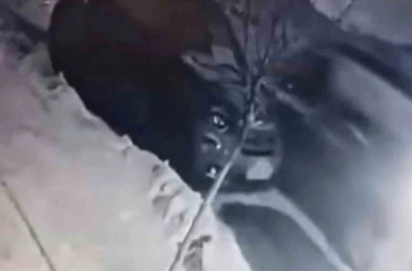 Buzda kayan araç park halindeki otomobile çarptı 