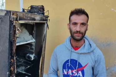 Buzdolabının kablosundan çıkan yangında anne ve oğul pencereden atlayarak canını kurtardı 