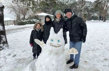 Çamlıca’da çocuklar karın keyfini doyasıya çıkardı 