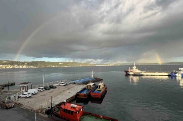Çanakkale Boğazı’nda çifte gökkuşağı 