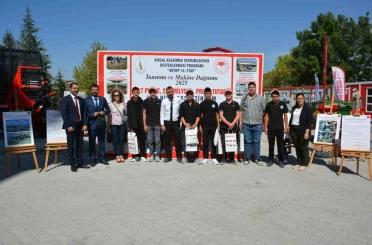 Çavdarhisar’da lise öğrencilerine tarım makineleri tanıtıldı 