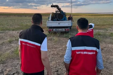 Çekirge üreme alanları ilaçlandı 