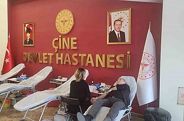 Çine Devlet Hastanesi’nde kan bağışına dikkat çektiler 