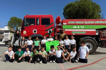 Çine’de öğrenciler orman yangınları hakkında bilgilendirildi 