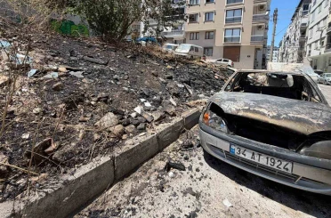 Çöplük alanda çıkan yangın otomobili küle çevirdi 