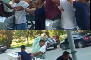 Çöpten atık toplayan şahıs darbedildi: O anlar kamerada 